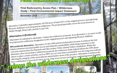 Another WIN! National Park Service recommends against Wilderness designation in Final Backcountry Access Plan